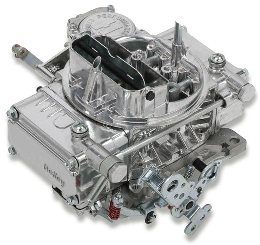 HO0-1850S - 600 CFM 4-Barrel Street Carburettor (Silver) Vacuum Secondary. Manual Choke.