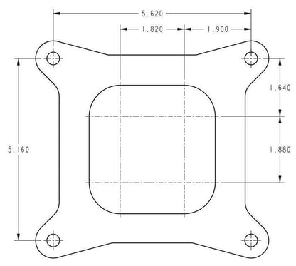 HO0-1850S - 600 CFM 4-Barrel Street Carburettor (Silver) Vacuum Secondary. Manual Choke.