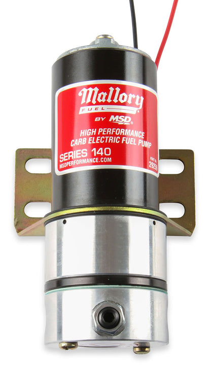 MSD29209 - Mallory 140 GPH Competition Electric Fuel Pump Suit Carburettor Petrol Engines Only With Non-Bypass