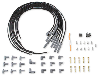MSD31193 -  Super Conductor Spark Plug Lead Set 8.5mm, Black, Universal 8 Cyl Multi-Angle Plug/Socket & HEI Distributor Cap Terminal