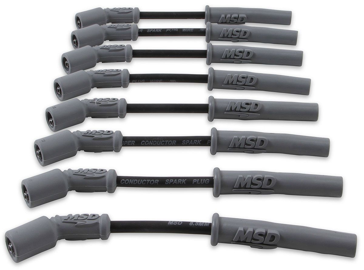 MSD32813 -  Super Conductor Spark Plug Lead Set 8.5mm, Black, Holden Commodore V8, LS1