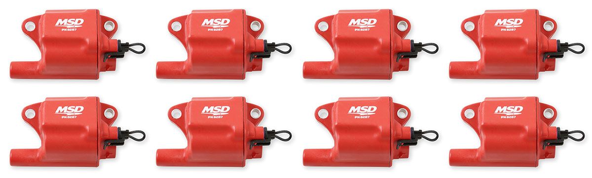 MSD82878 - Multiple Spark Coil Kit - Red Suit GM LS2/LS7 (Set Of 8)