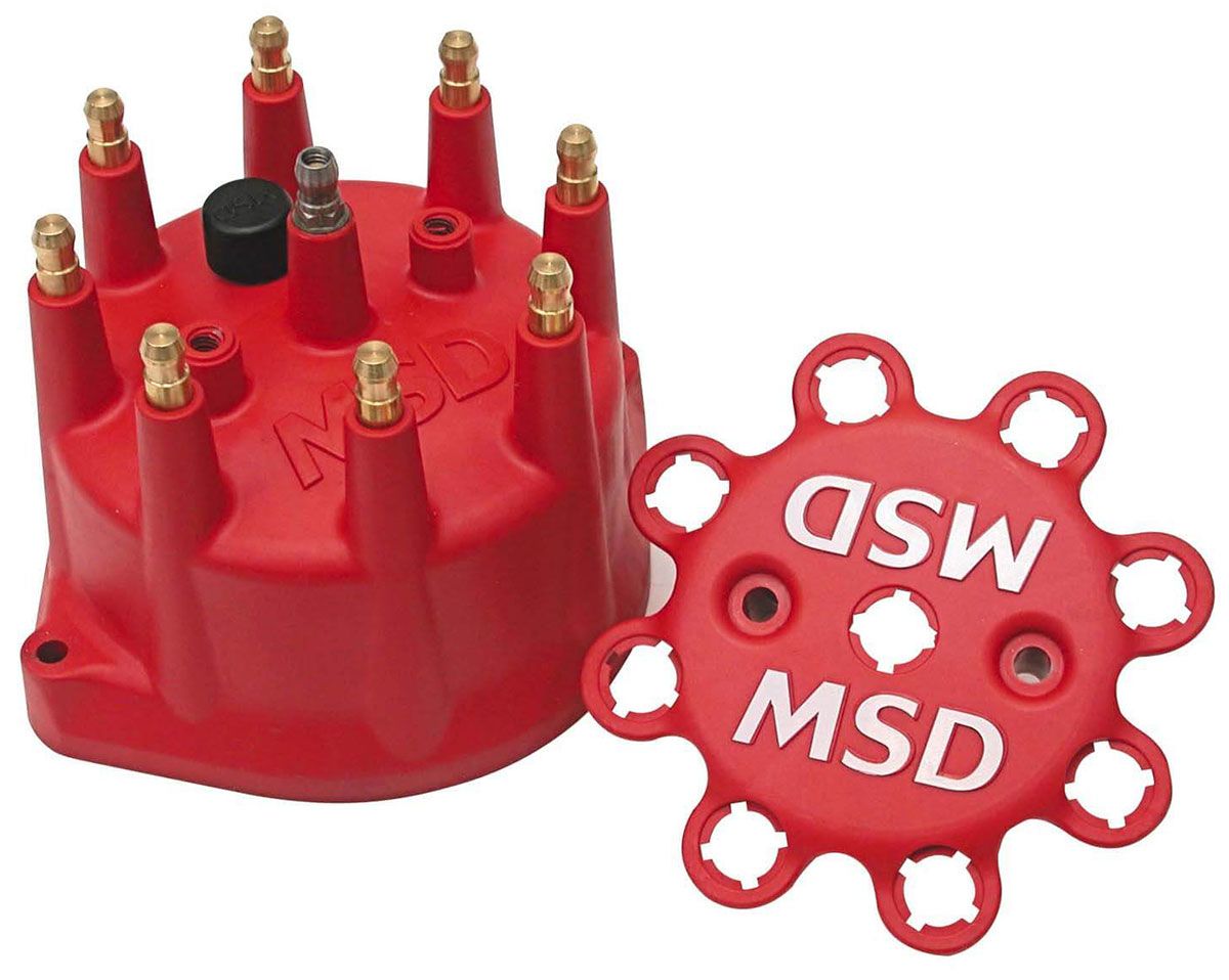 MSD8431 -  Distributor Cap Replacement screw-down Cap for Small Diameter MSD Distributors, Red