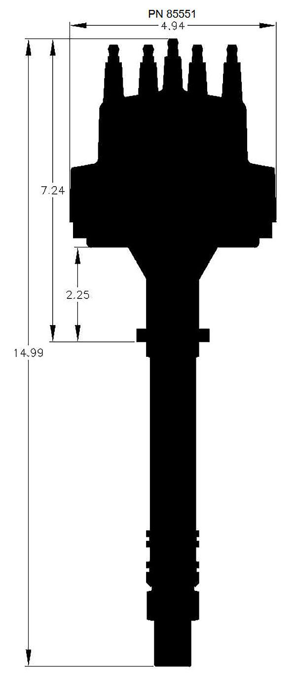 MSD85551 -  Pro-Billet Distributor Small/Big Block Chevy, Magnetic Trigger, Mechanical Advance