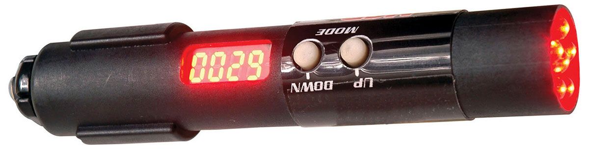 MSD89631 - Digital Shift Light Black, Red LED, Single shift point, .75 in. Diameter, 4 in. Length