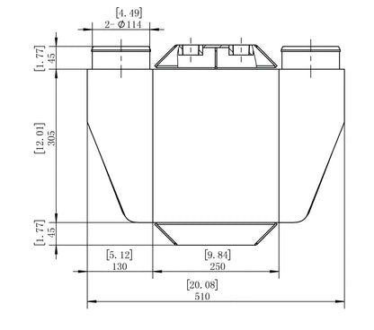 AF90-3003 - Aeroflow Water to Air Intercooler, 15.55" x 20.08" x 12" Recommended for up to 3800 CFM / 3000 HP