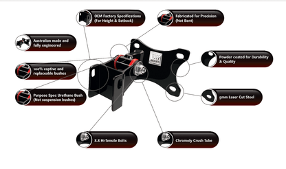 TM008 - TUFF MOUNTS Engine Mounts for Holden V8 in VB-VS COMMODORE